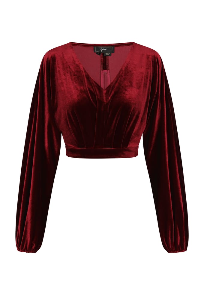 Faina Blouse Dames wijnrood