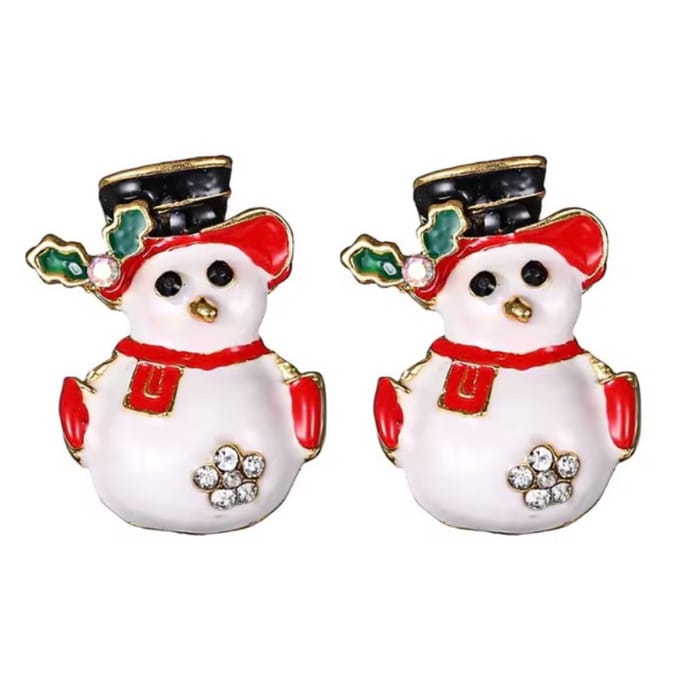 Oorbellen- Sneeuwpop- Kerst- Charme Bijoux