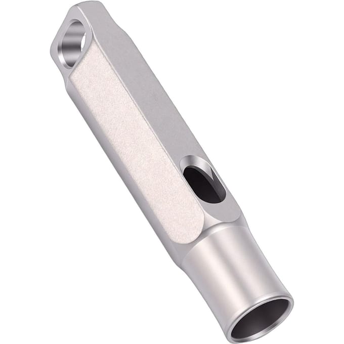 Sifflet d'urgence Titane Pur Imperméable 120 dB Portable Sifflet de Survie avec Cordon
