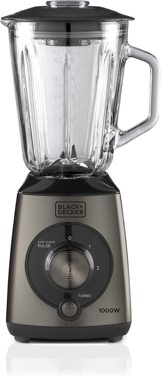 BLACK+DECKER BXJB1000E blender 1,5 l Cooking blender Zwart, Transparant 1000 W
