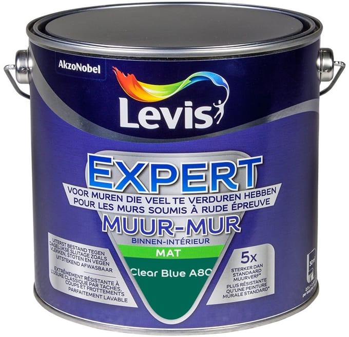 Levis - Expert Muur Binnen Mix - Clear Blue A80 - Mengverf - 2,5 L