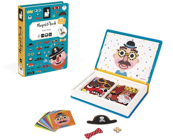 Janod - Magnetibook - Gekke gezichten jongens