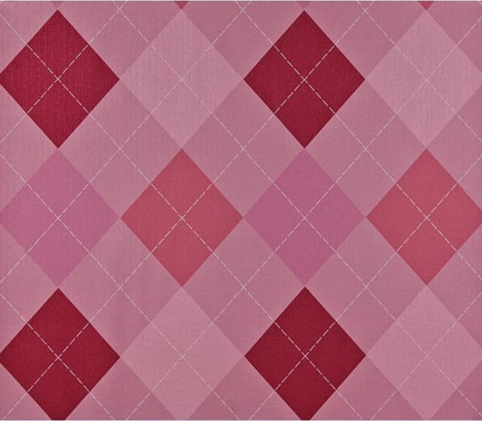 Dutch Wallcoverings Vliesbehang Ruit - Roze