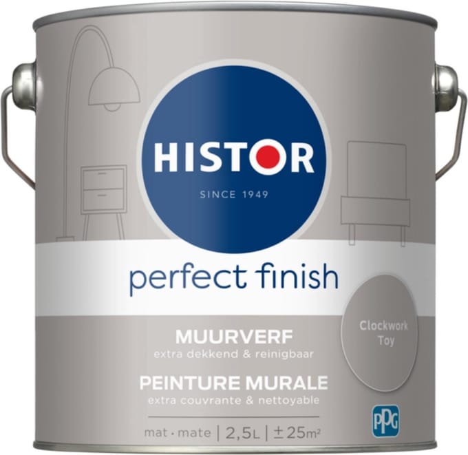 Histor Perfect Finish Muurverf - Mat - 2.5L - Clockwork Toy