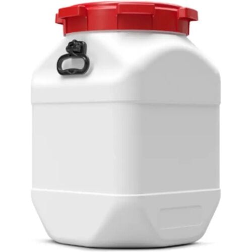 Basic Nature Rechthoekig Vat Met Deksel (Maat - 66 L, Kleur - Wit)