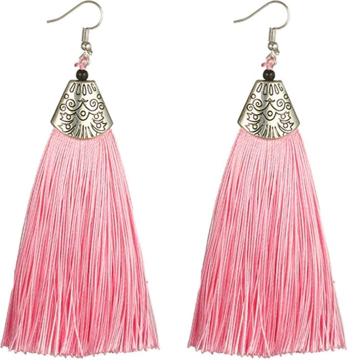Fako Bijoux® - Oorbellen - Kwast - Romania Breed - Roze