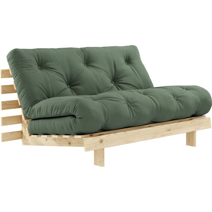 Karup Slaapbank Roots 140 - 100 raw - 756 Olive Green