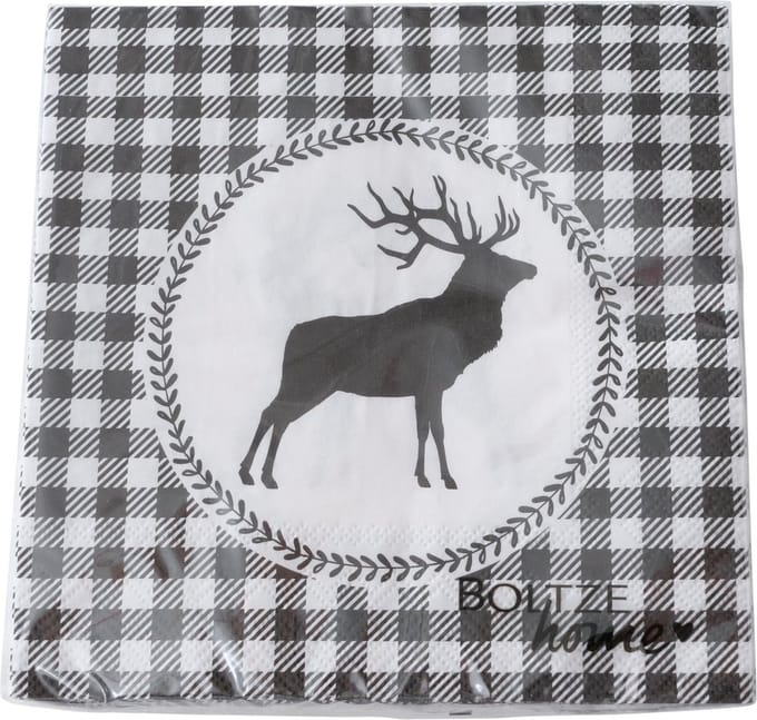 Servetten - Boltze Home Servetten Ludwig hert - 33x33cm - 1 stuk