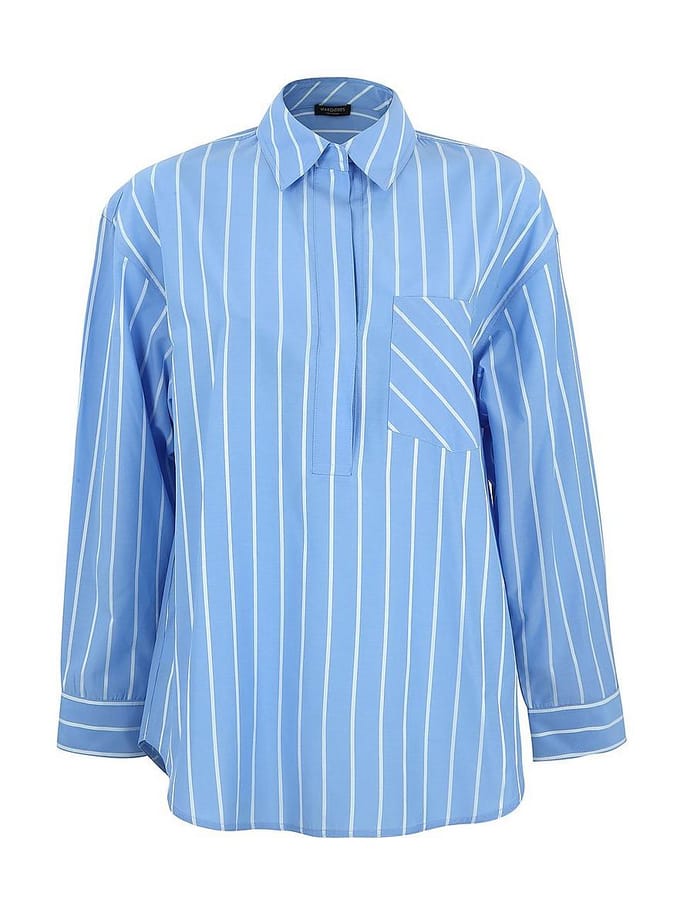 Lange blouse Van Margittes blauw