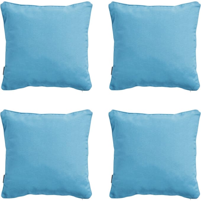 Madison - Sierkussen Panama aqua - Ca. 60x60 cm - Set van 4