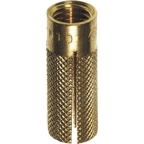 FISP spreidplug, messing, le 22mm, boorgatdiameter 8mm