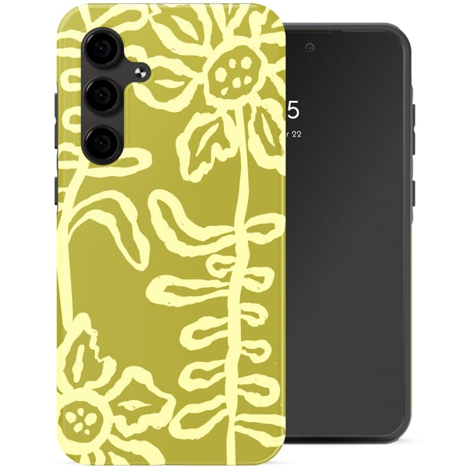 Selencia Hoesje - Geschikt voor Samsung Galaxy S24 FE - Backcover - Chalky Bloom
