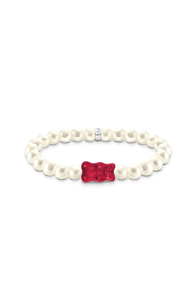 Thomas Sabo - A2154-017-10-L15 - Armband - 925 zilver - Dames - Goldbär rood - 15cm