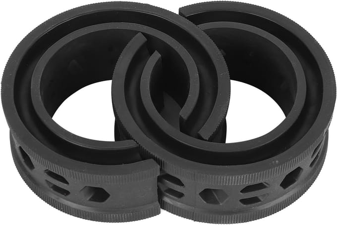 Veerschokbuffer Set - Kussen Demper - Rijcomfort Verbeteren - Duurzame Rubber Constructie - 2 Stuks - Zwart