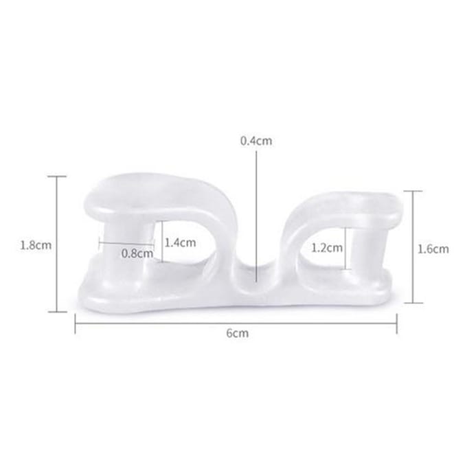 1 Paar Teenspreiders Spreider Rechtzetter Duim Teenspreiders Bunion Corrector wit