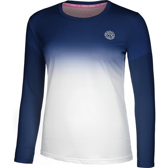 BIDI BADU Crew Gradiant Longsleeve Dames-Donkerblauw,Wit