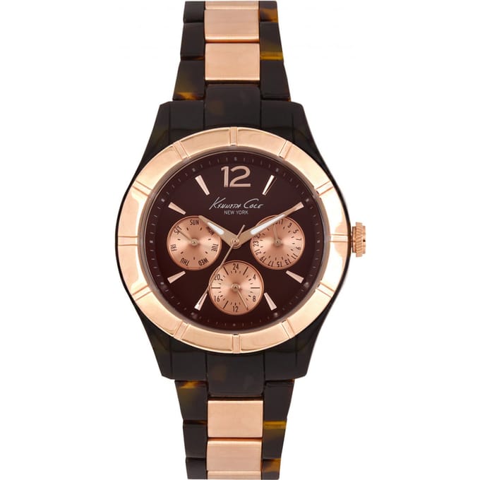 Montre KENNETH COLE IKC0003. Quartz, Couleur marron. Femme. beige
