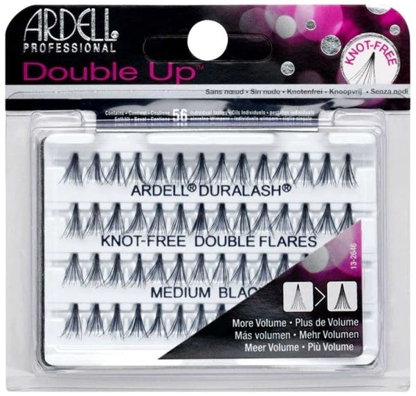 Ardell Double Up Knot Free Double Flares Short Medium Black 56 st