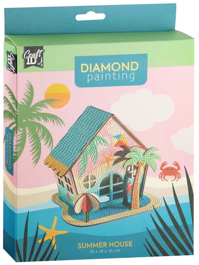 Creative Craft Group diamond painting zomerhuis knutselset strandthema.