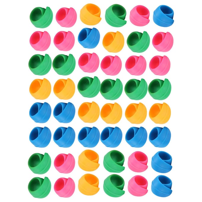 48 Stuks Siliconen Garenspoelen Saver Huggers Spoelhouders Organizer voor Naaimachine yellow