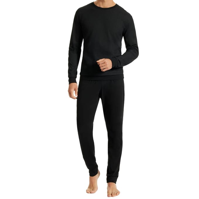 Uncover by Schiesser Lange pyjama - Heren Pyjamaset - zwart