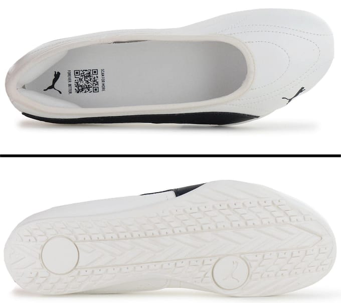 PUMA PUMA CATCH SOLEIL BALLERINA Dames Sneakers - Warm White-PUMA Black