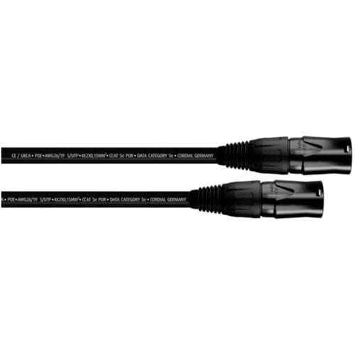 Cordial 15563 RJ45 Netwerkkabel, patchkabel CAT 5e S/UTP 20.00 m Zwart PUR-mantel 1 stuk(s)