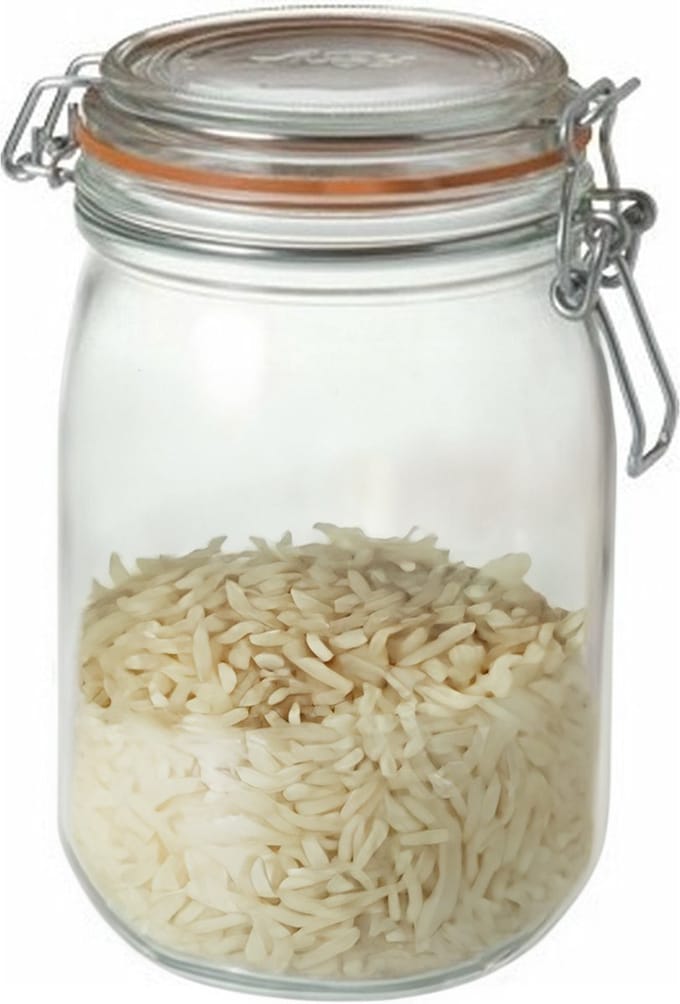 Le Parfait Voorraad/weckpot - glas - transparant - 17,6 x 8,5 cm - 1 L