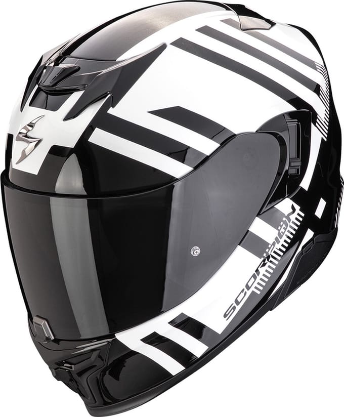 Scorpion EXO-520 Evo Air Banshee Pearl Wit-Zwart Integraalhelm - Helm