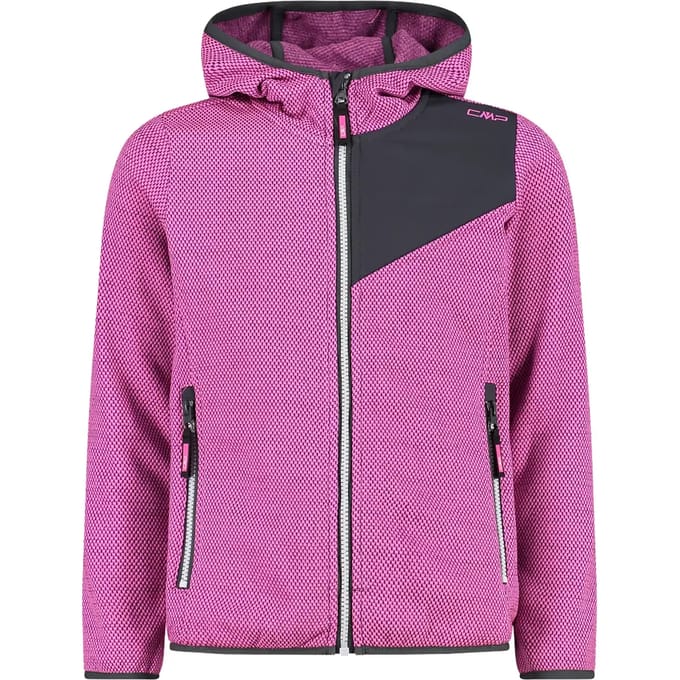 Gebreide meisjes hoodie met jacquardpatroon CMP