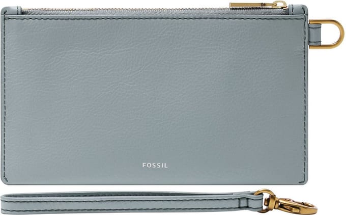 FOSSIL polstasje accessoiretas Gift Wristlet Smokey Blue blauwgrijs