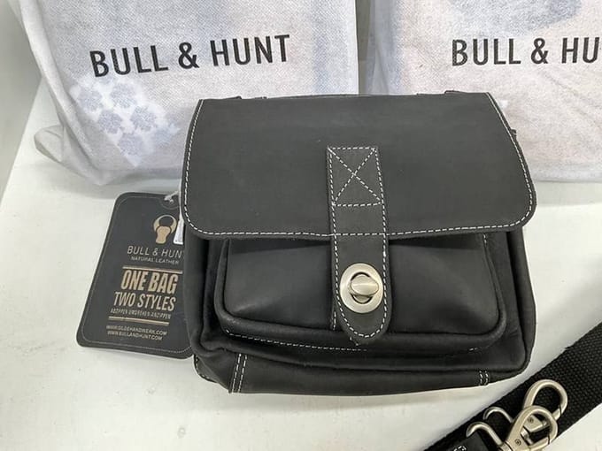 Bull & Hunt leren aktetas - Oldskool - Klein - Zwart