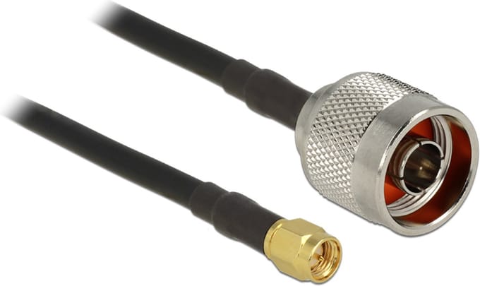 N (m) - SMA (m) kabel - CFD200/RF200 - 50 Ohm / zwart - 15 meter