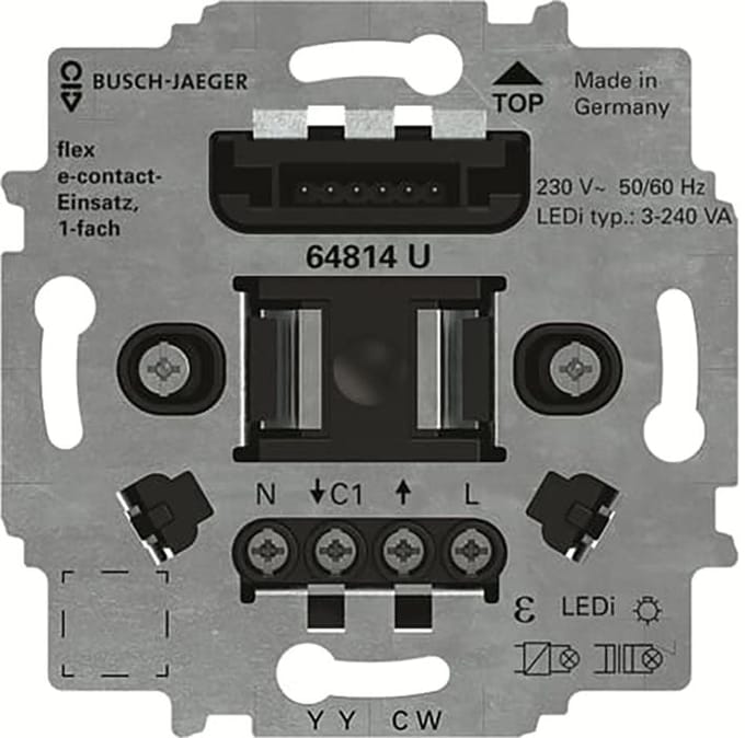 ABB Busch FlexTronics Enkele E Contacten Behuizing - 2CKA006800A3047