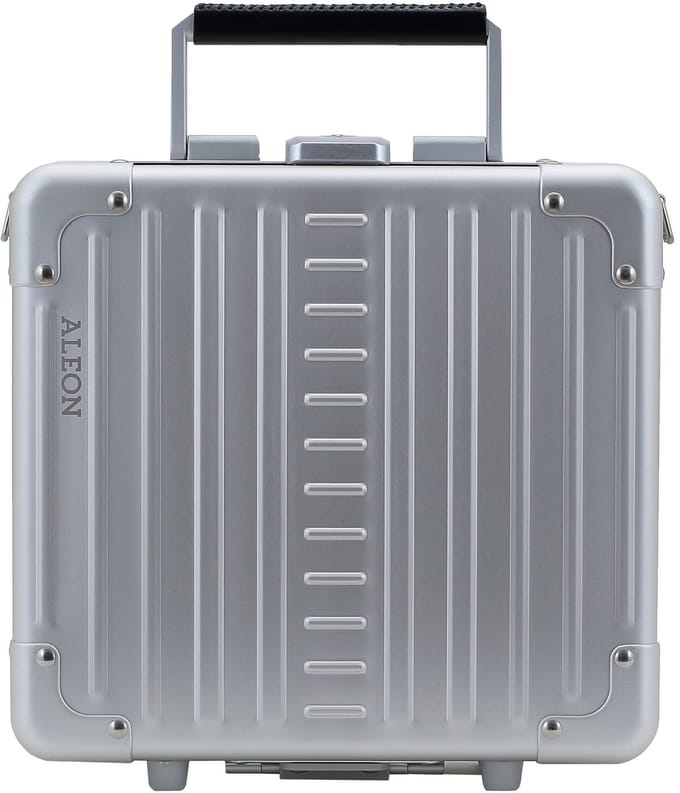 Aleon Diversty-cosmeticaBeautycase van aluminium, 27 cm - 7 L - Open - platinum