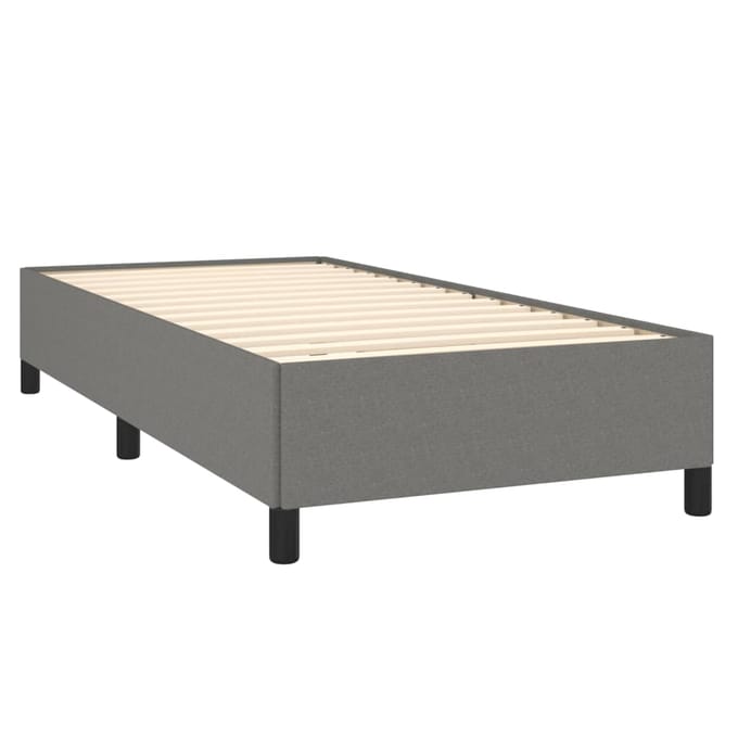 vidaXL - Bedframe - zonder - matras - 100x200 - cm - stof - donkergrijs