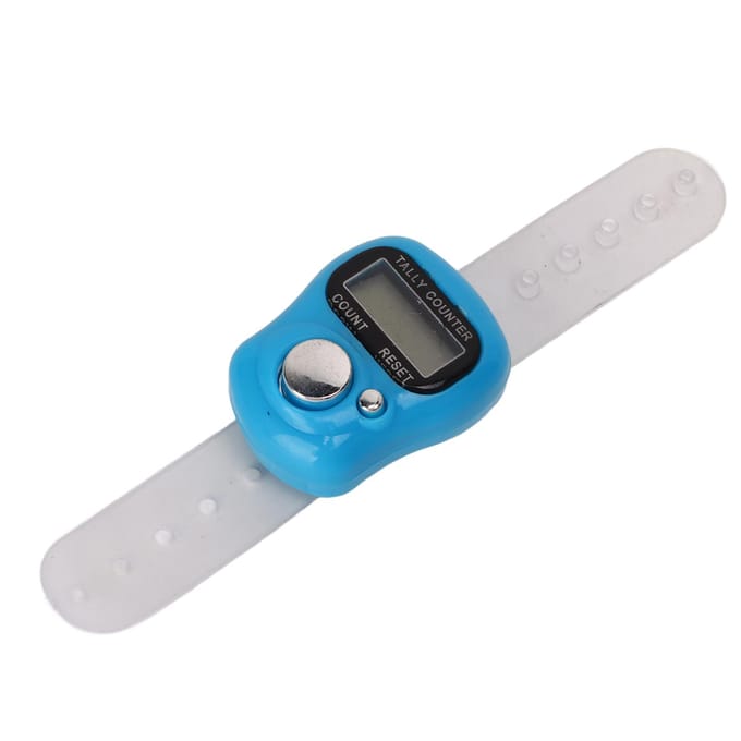 Elektronische Vingerteller LED Elektronisch Digitaal Display Vinger Hand Telapparaat blue