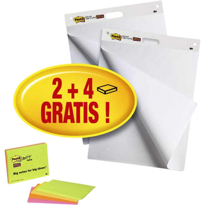Meeting chart Post-it 559 63.5x76.2cm 2 blokken + 4 blokken Meeting notes gratis