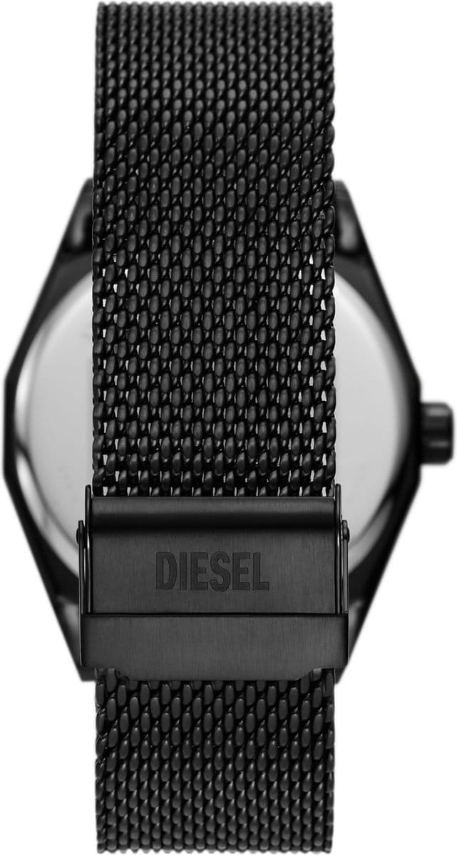 Diesel Scraper DZ2194 Horloge - Staal - Zwart - Ø 43 mm