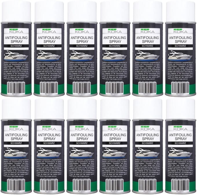 12x Antifouling Spray Zwart