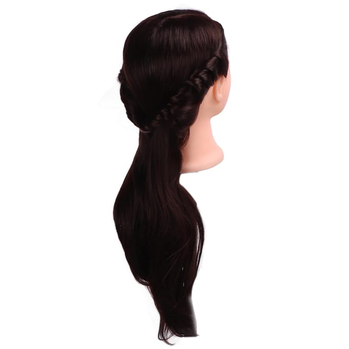 Kapsel Mannequin Hoofd Kapsel Styling Training Vlechten Oefenpop Hoofd met Klemstandaard black