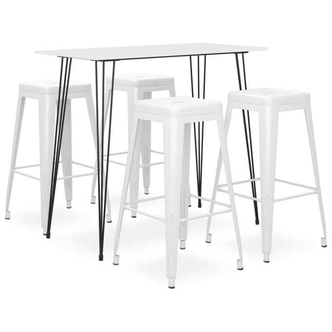 vidaXL - 5-delige - Barset - wit