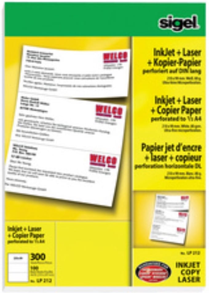 *kopieerpapier Sigel A4 80grs 100 vel