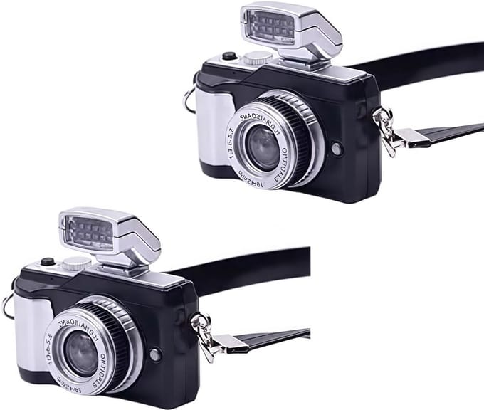 Mini Camera Ornament - Decoratie Accessoires - Poppenhuis Display - Schaal 1:4 - 2.5 cm - Zwart