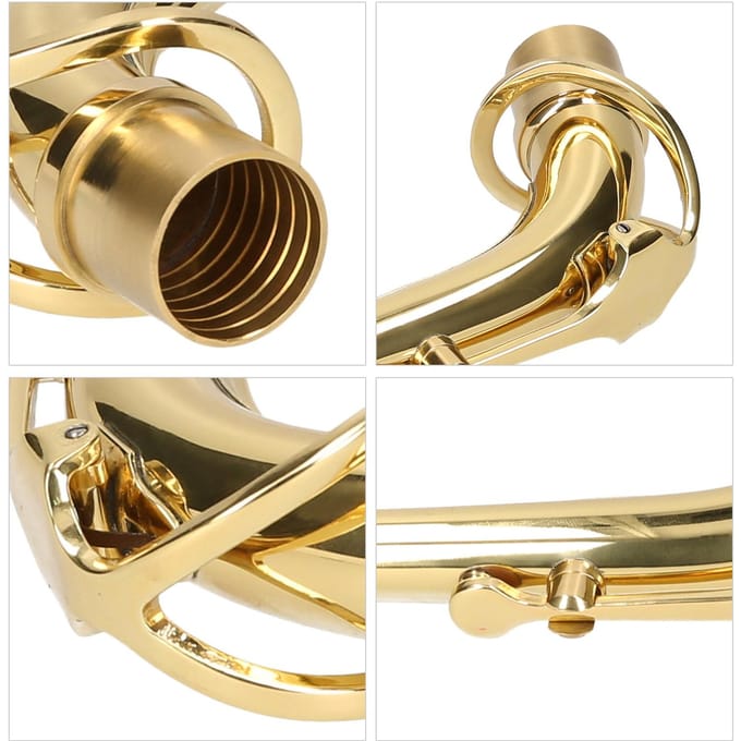Altsaxofoon nek messing gebogen nek sax vervangend onderdeel sax accessoire goud