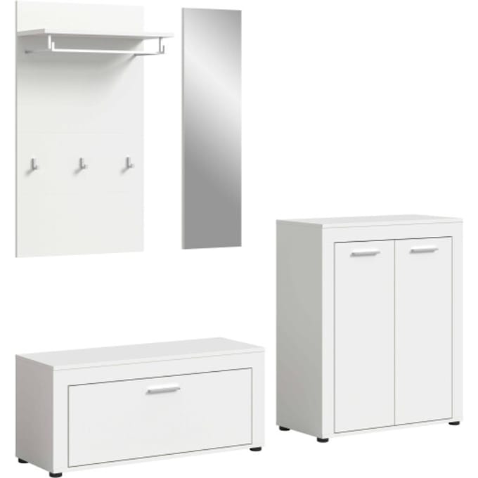 Jam kledingkastcombinatie wit melamine - 35x200x191cm