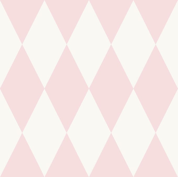 Origin Wallcoverings behang ruiten glanzend roze en wit - 347694 - 0,53 x 10,05 m