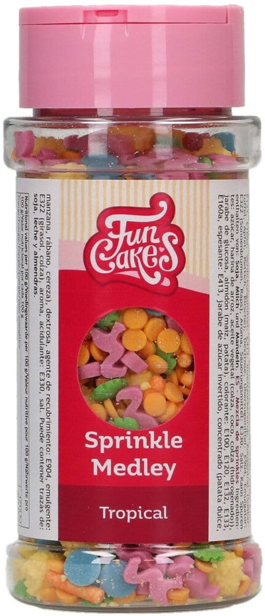 FunCakes Sprinkle Medley - Tropical - 60g - Eetbare Taartdecoratie