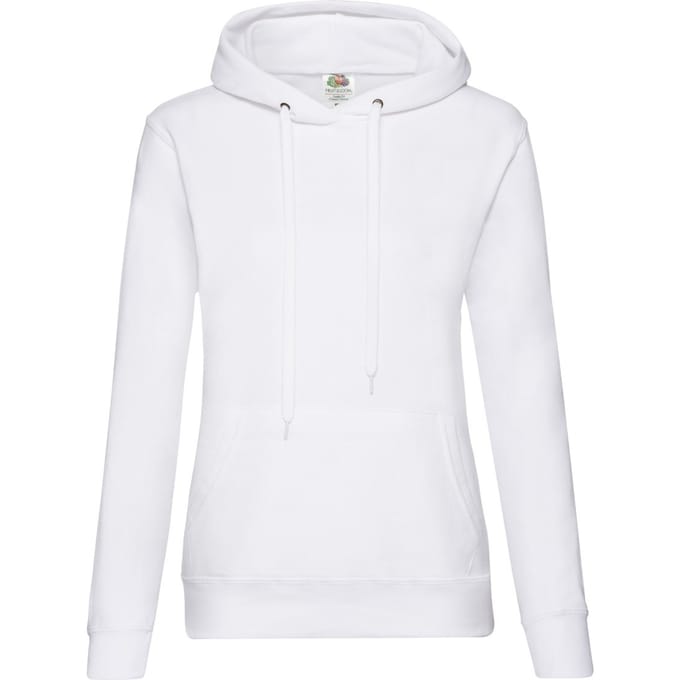 Fruit of the Loom Dames/Dames Klassieke Hoodie (Wit)
