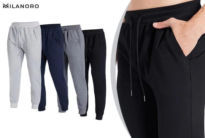 Milanoro Ultrazachte Joggingbroek - Katoenmix - Elastische Taille - 2 Zakken - Maat XL